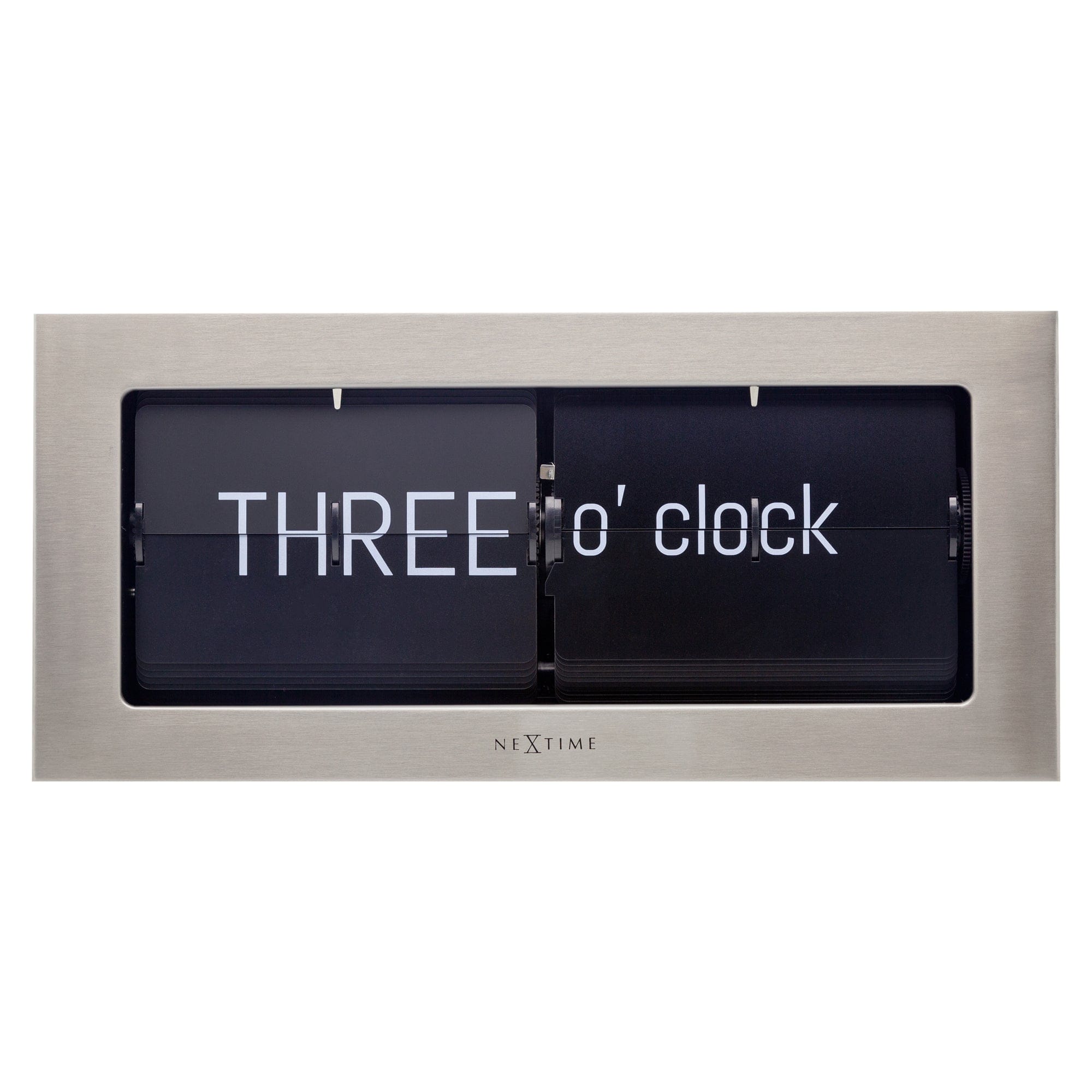 NeXtime Metal Big Flip clock Table Clock NeXtime Silver
