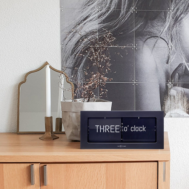 NeXtime Metal Big Flip clock Table Clock NeXtime