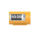 TWEMCO Mini Alarm Flip Clock AP-28 Alarm Clock TWEMCO Yellow White AM/PM