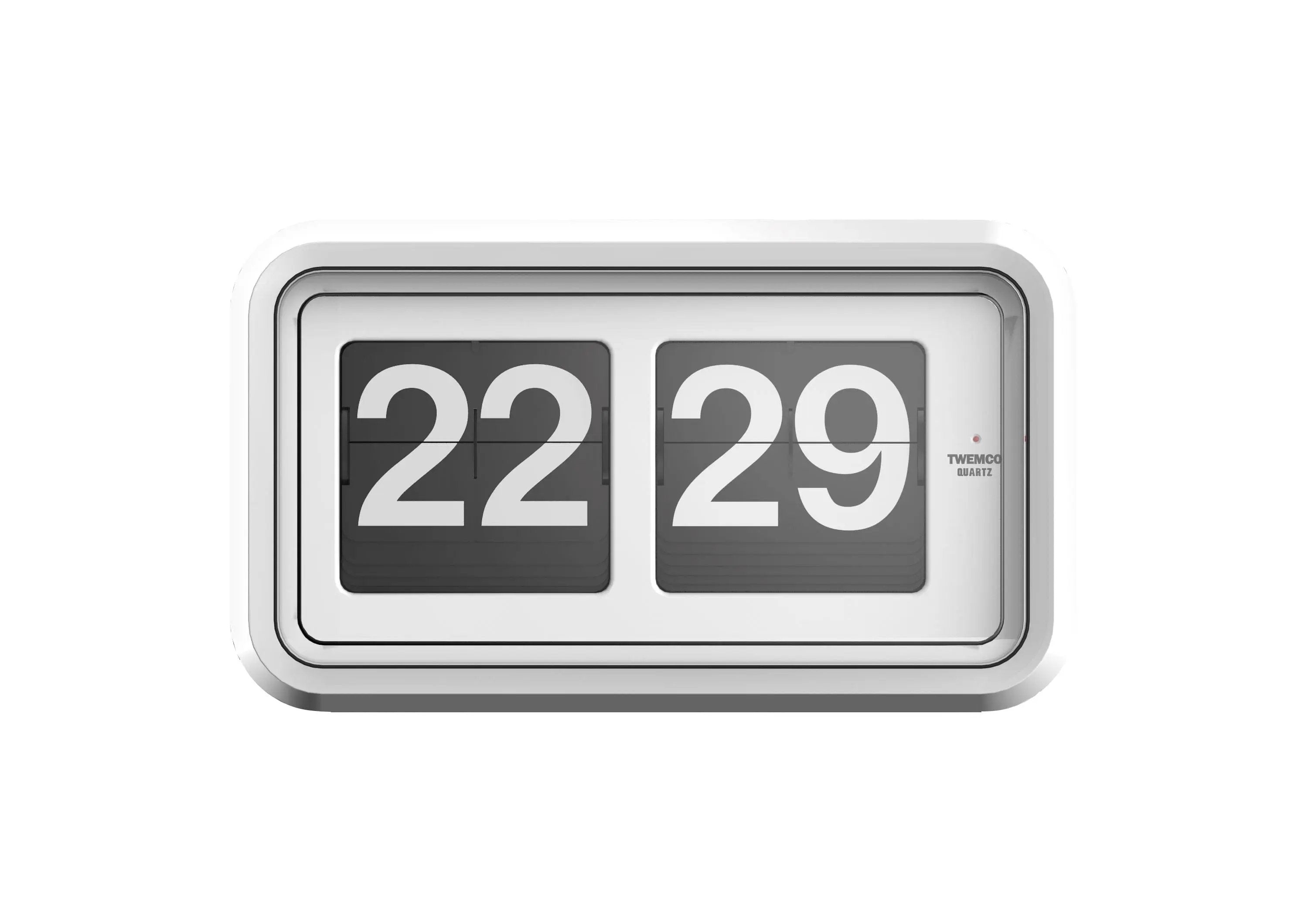 TWEMCO Jumbo Wall Flip Clock BQ-100 Wall Clock TWEMCO White White AM/PM