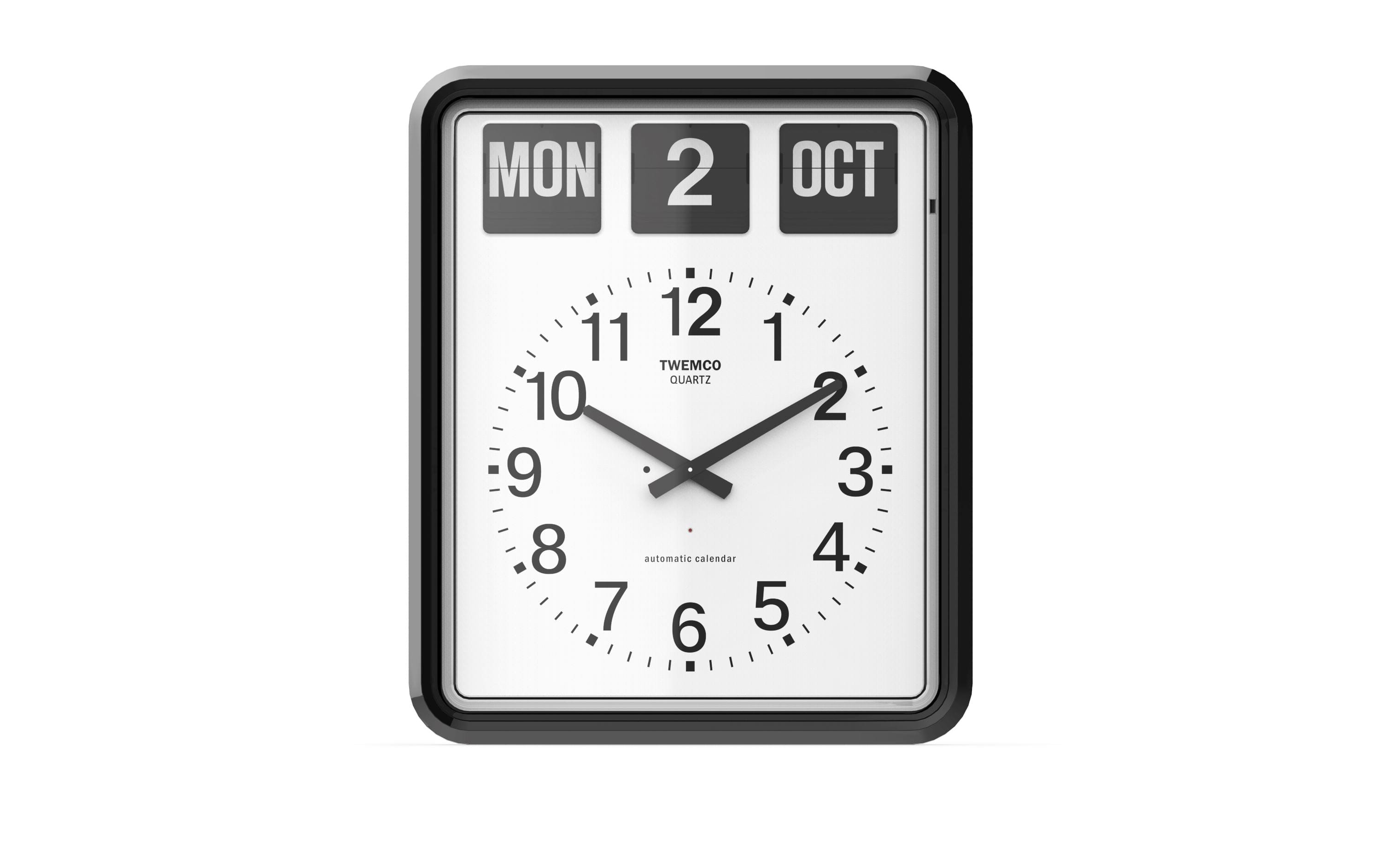 TWEMCO Calendar Wall Clock BQ-20 Wall Clock TWEMCO Black White Chinese