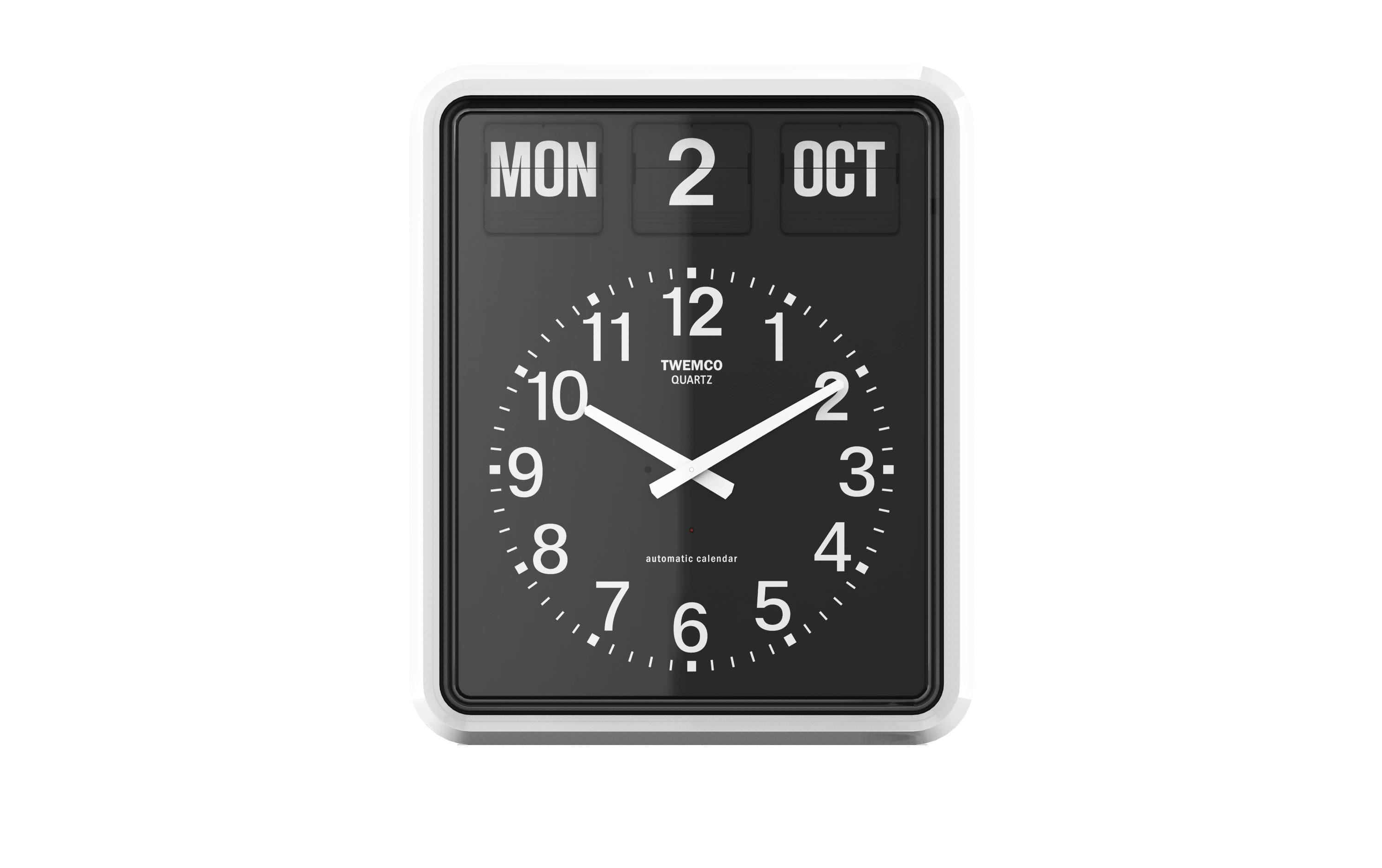 TWEMCO Calendar Wall Clock BQ-20 Wall Clock TWEMCO White Black Chinese