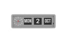 TWEMCO Calendar Flip Clock BQ-38 Table Clock TWEMCO Grey English