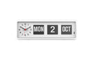 TWEMCO Calendar Flip Clock BQ-38 Table Clock TWEMCO White English 