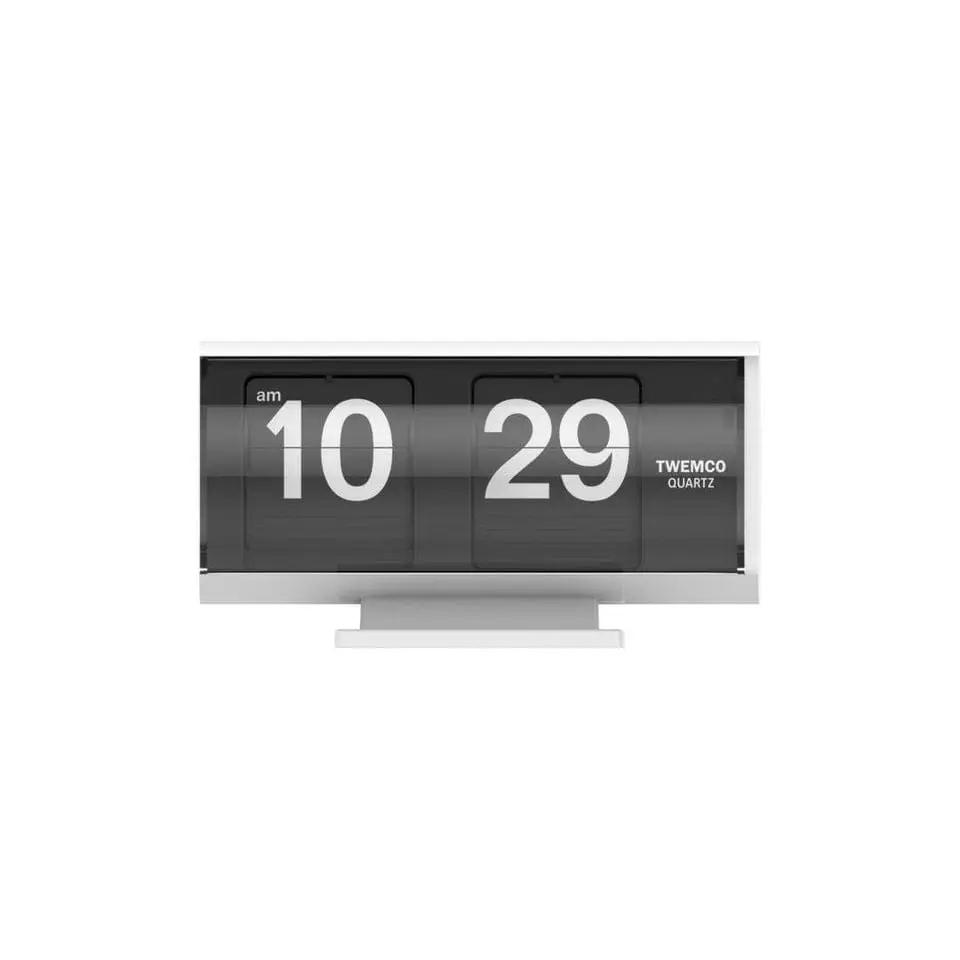 TWEMCO Table Flip Clock QT-30T Table Clock TWEMCO White Black AM/PM