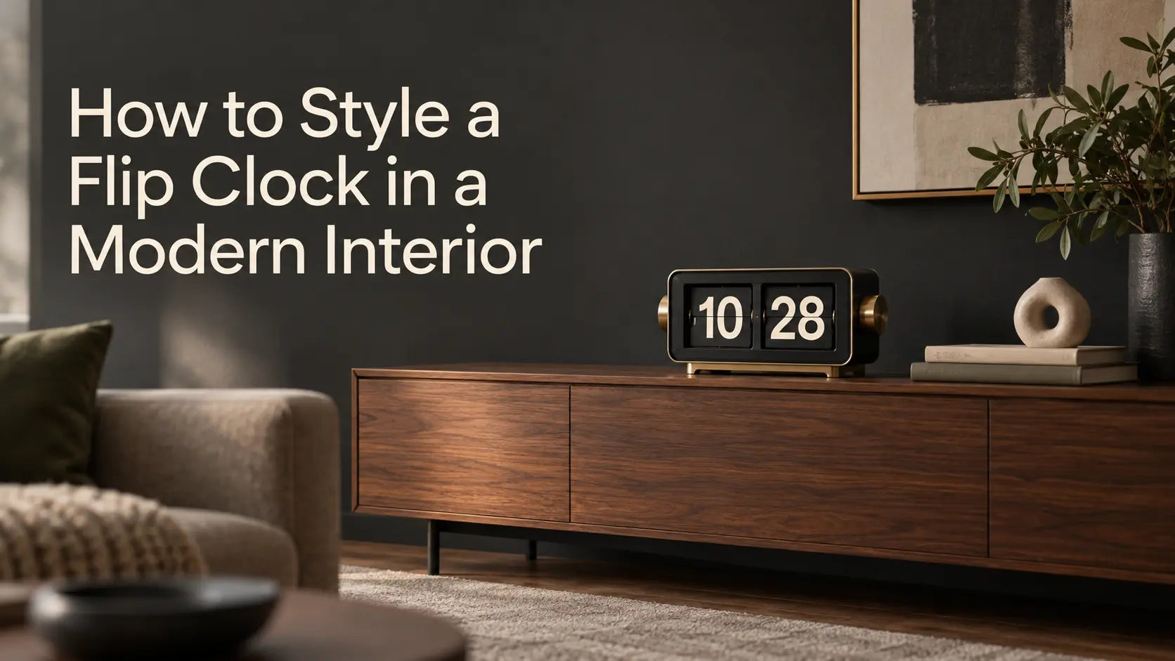 How to Style a Flip Clock in a Modern Interior Time Will Flip