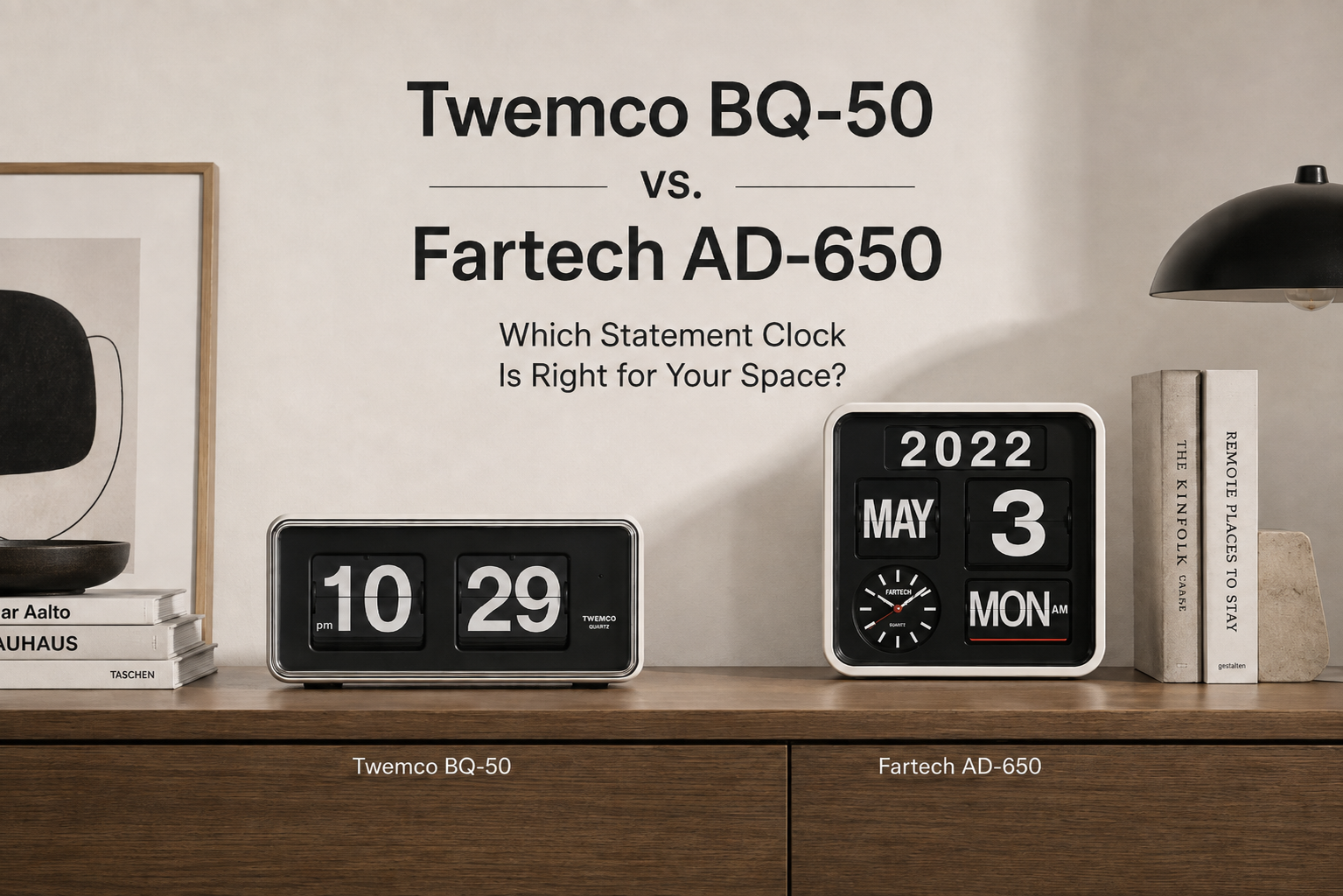 Twemco BQ-50 vs. Fartech AD-650: Which Statement Clock is Right for Your Space?