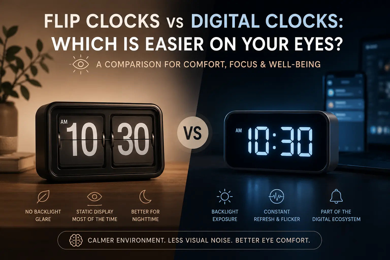 Flip Clocks vs. Digital Clocks: Which Is Better for Your Eyes? Time Will Flip