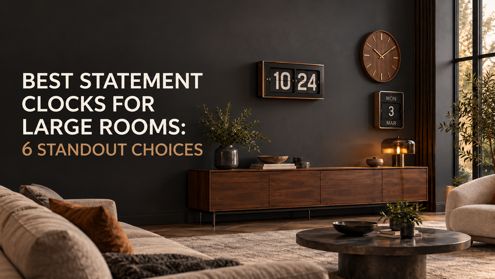 Best Statement Clocks for Large Rooms: 6 Standout Choices Time Will Flip