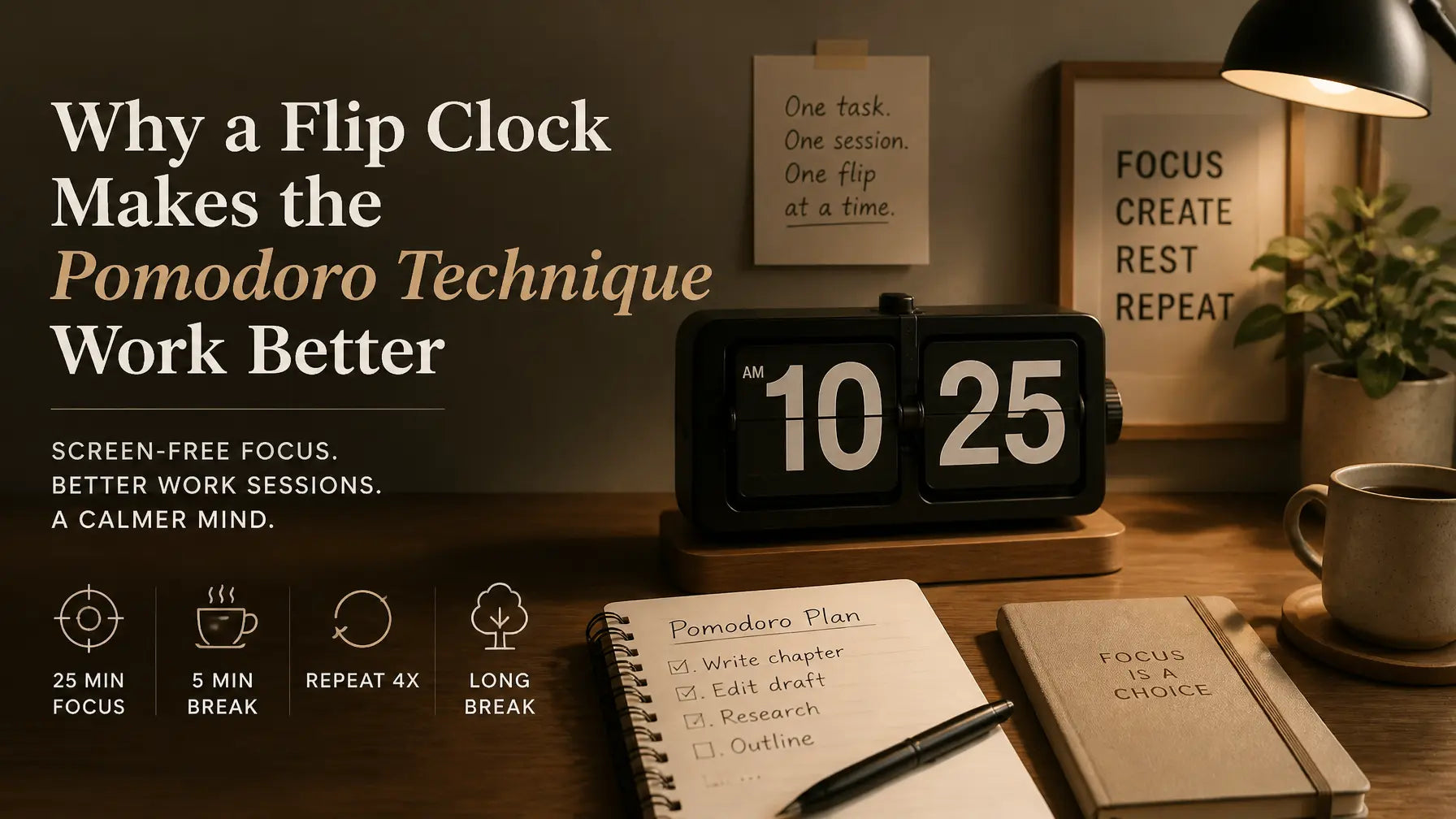 Using a Flip Clock for the Pomodoro Technique Time Will Flip