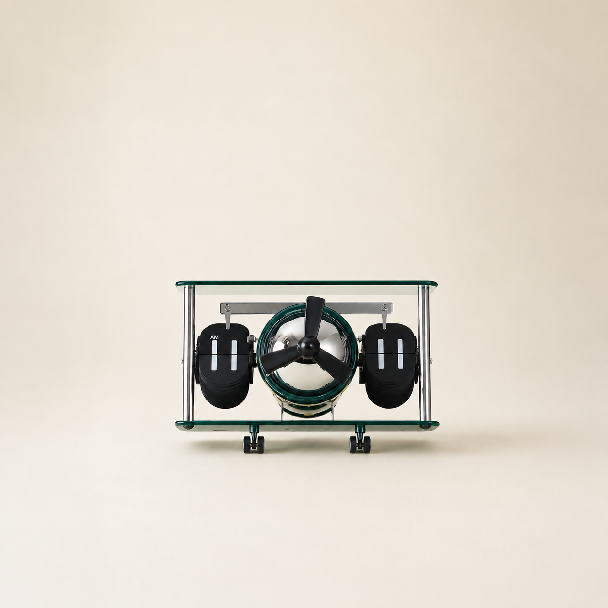 Aviator Propeller Flip Clock Time Will Flip
