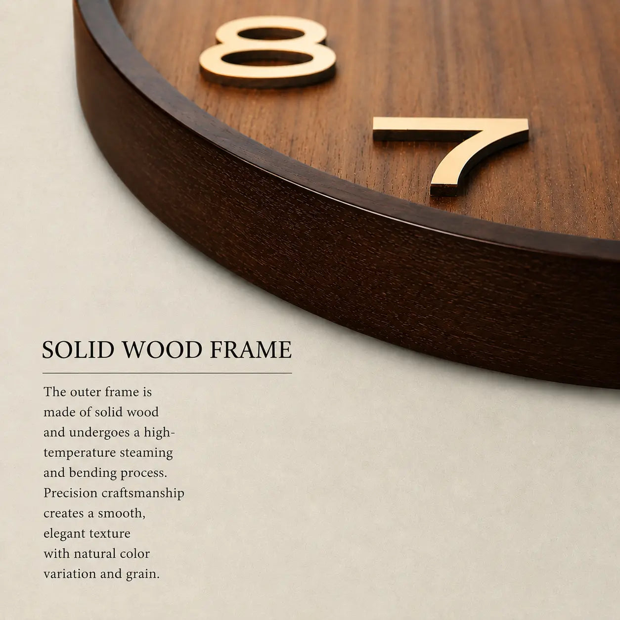 Wabi-Sabi Wooden Wall Clock – Number Dial Time Will Flip