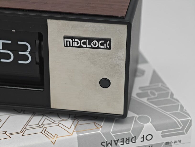 MIDCLOCK Radio-Style Rectangular Flip Clock with Light Button Table Clock Midclock 