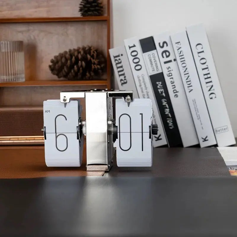 Nordic Retro Mechanical Flip Clock - Time Will Flip
