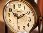 Luxury Retro Metal Table Clock Time Will Flip