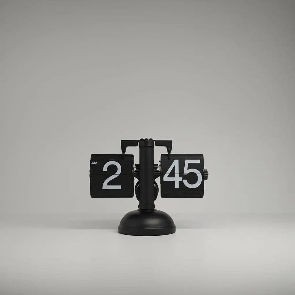 MIDCLOCK Home Decor Flip Clock Table Clock Midclock Black 