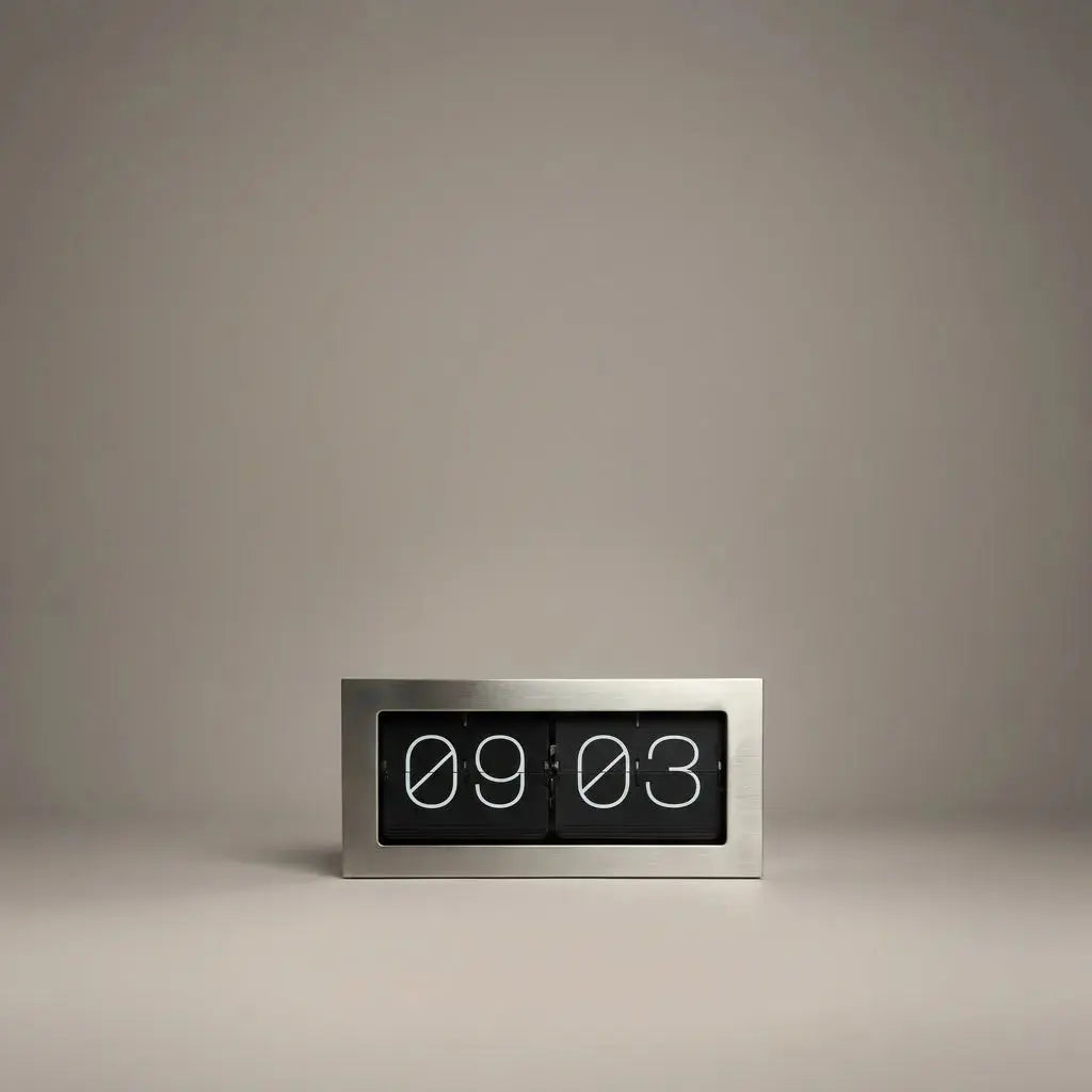 Metal Flip Clock – Industrial Edition - Time Will Flip