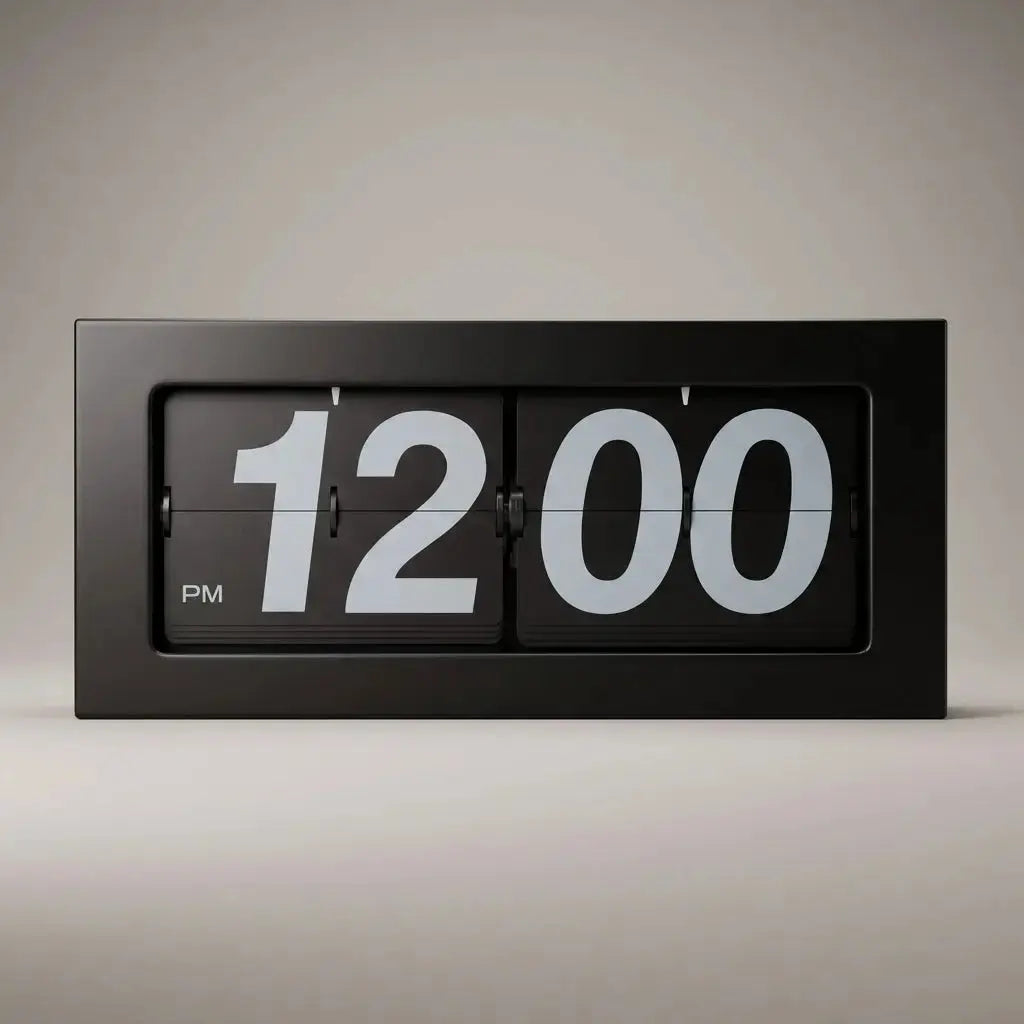 Metal Flip Clock – Industrial Edition - Time Will Flip