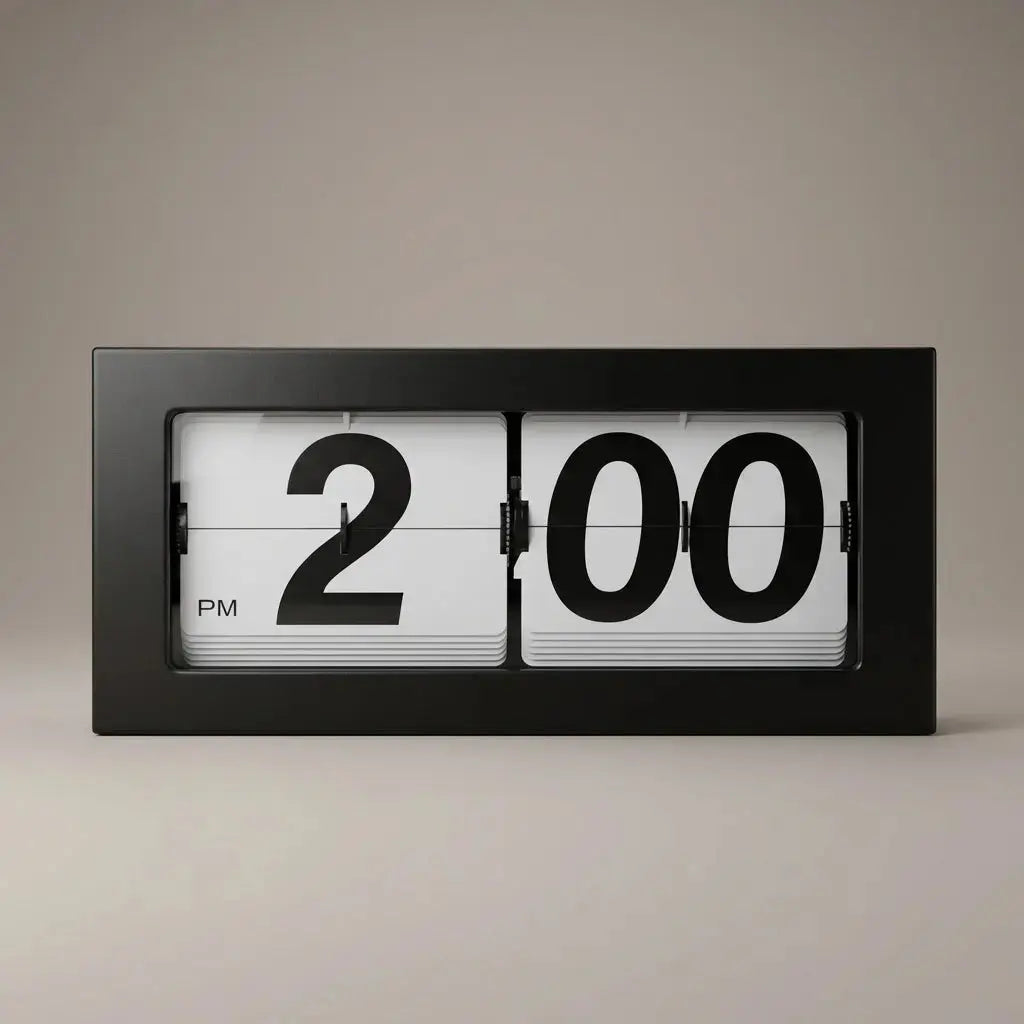 Metal Flip Clock – Industrial Edition - Time Will Flip