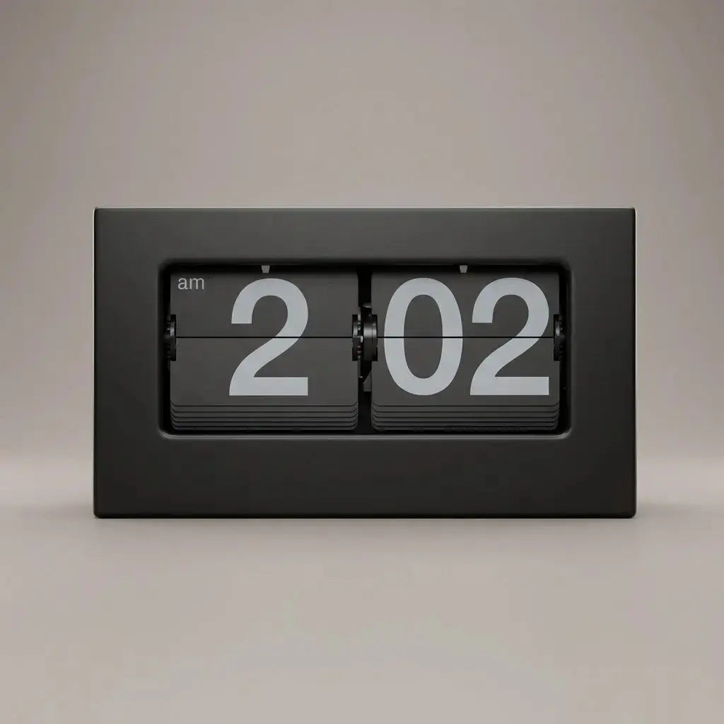 Metal Flip Clock – Industrial Edition - Time Will Flip