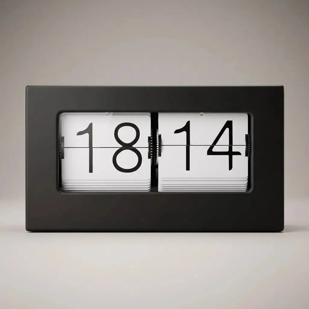 Metal Flip Clock – Industrial Edition - Time Will Flip