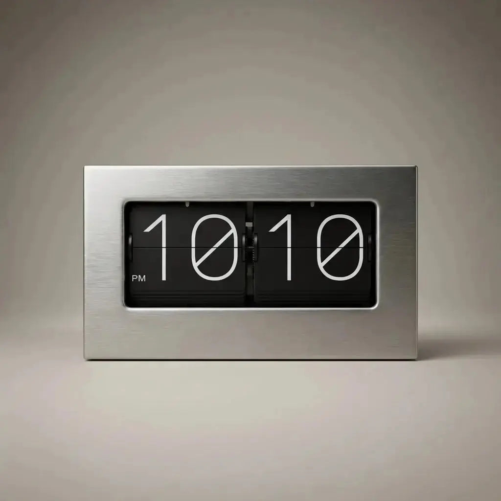 Metal Flip Clock – Industrial Edition - Time Will Flip