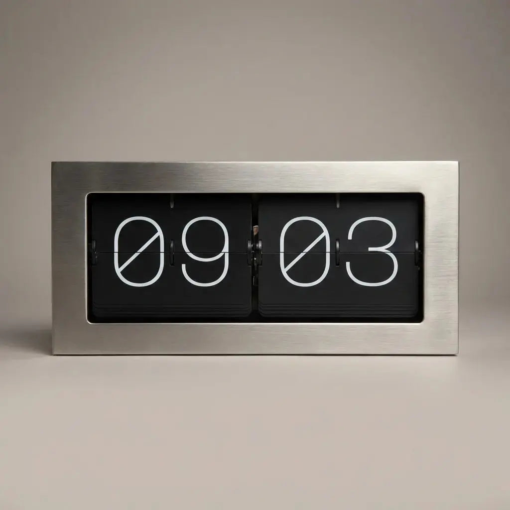 Metal Flip Clock – Industrial Edition - Time Will Flip