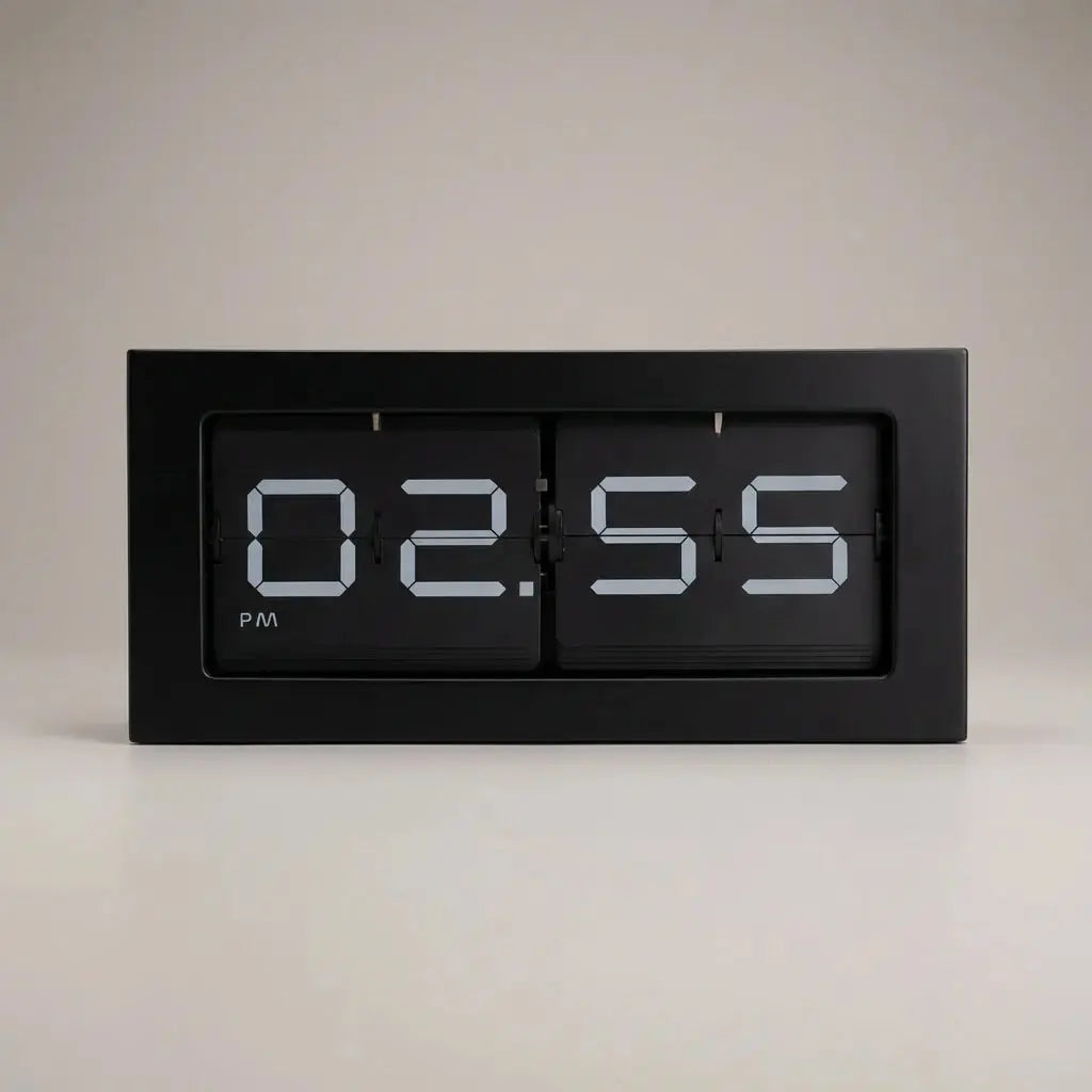 Metal Flip Clock – Industrial Edition - Time Will Flip