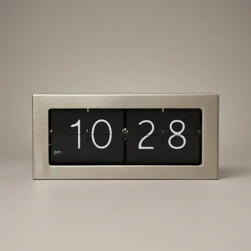 Metal Flip Clock – Industrial Edition - Time Will Flip