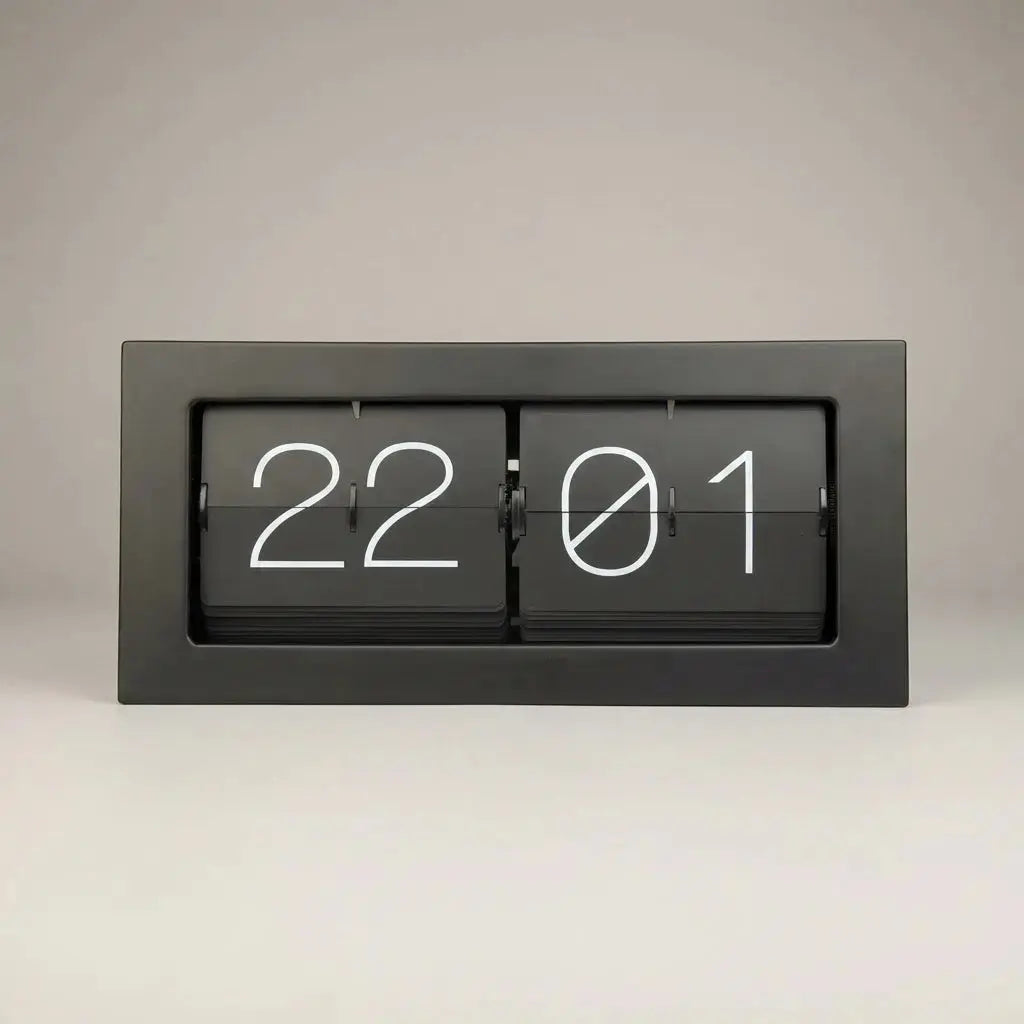 Metal Flip Clock – Industrial Edition - Time Will Flip