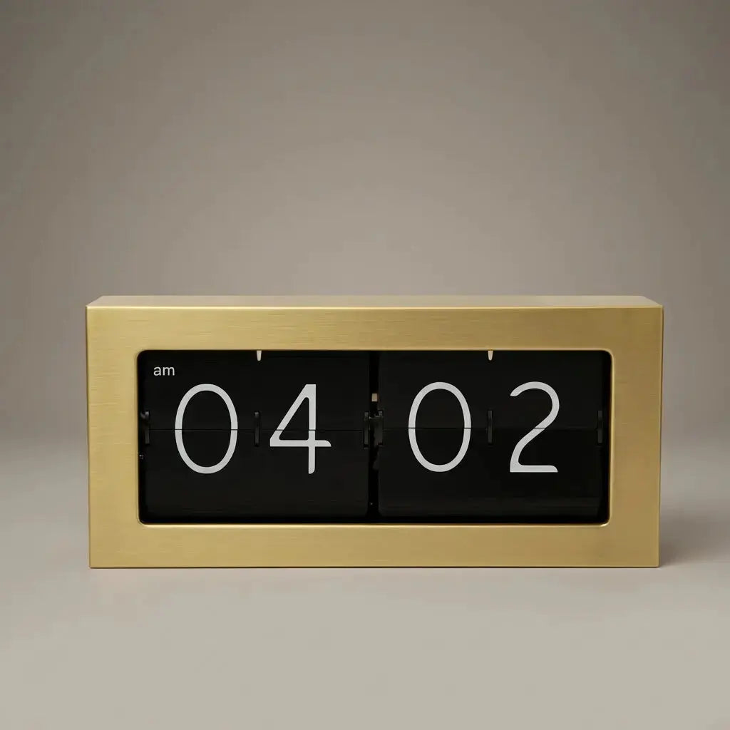 Metal Flip Clock – Industrial Edition - Time Will Flip