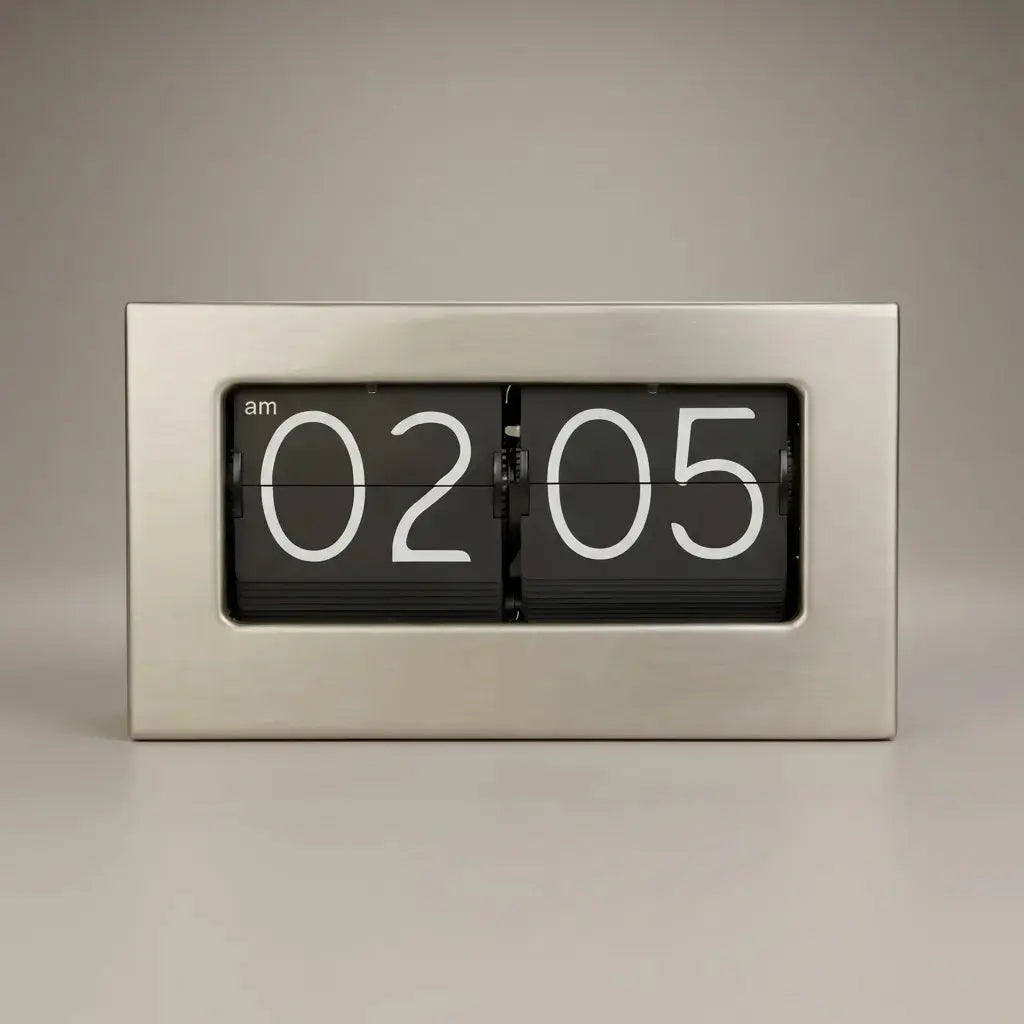 Metal Flip Clock – Industrial Edition - Time Will Flip