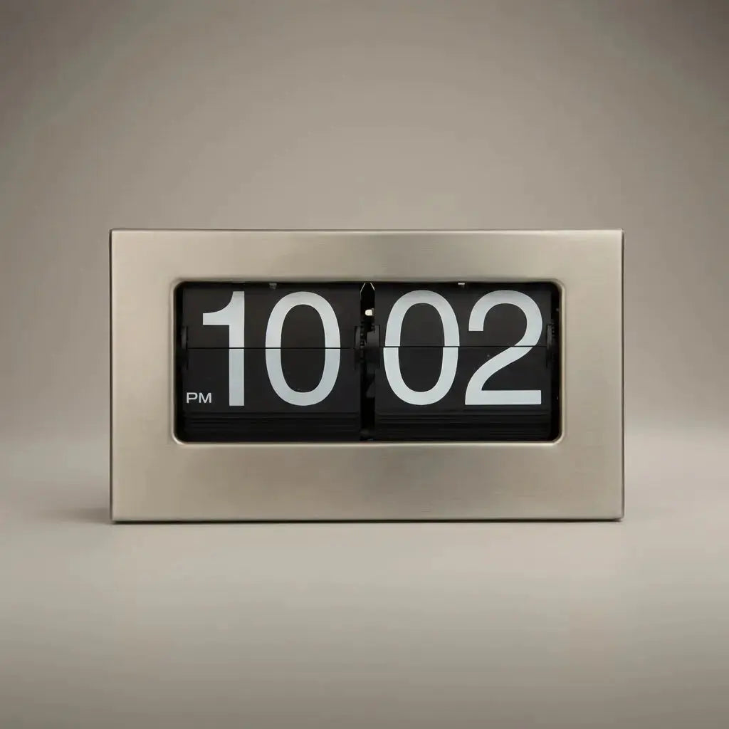 Metal Flip Clock – Industrial Edition - Time Will Flip