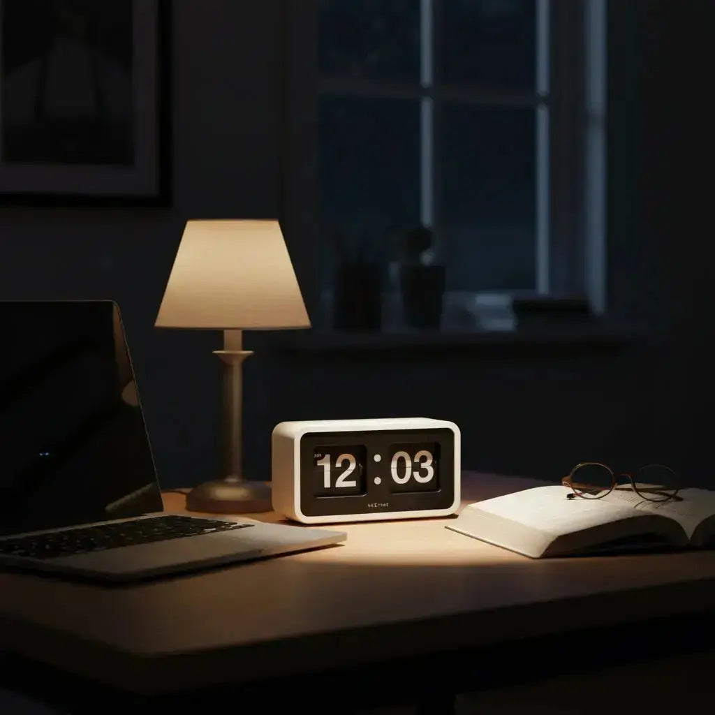 NeXtime Modern Flip Desk Clock (2025 Edition) Time Will Flip