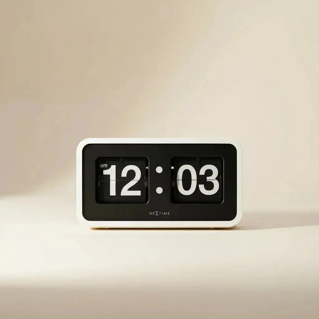NeXtime Modern Flip Desk Clock (2025 Edition) Time Will Flip