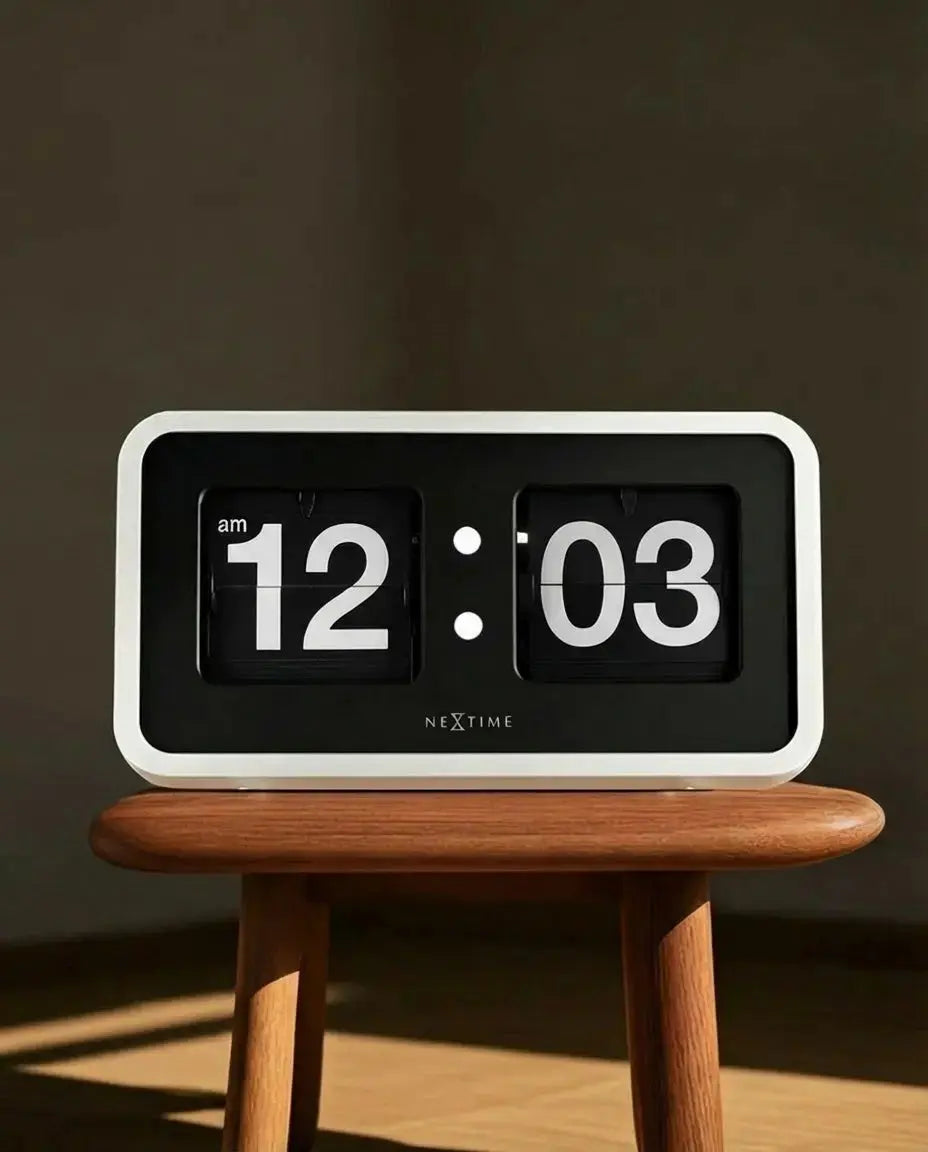NeXtime Modern Flip Desk Clock (2025 Edition) Time Will Flip