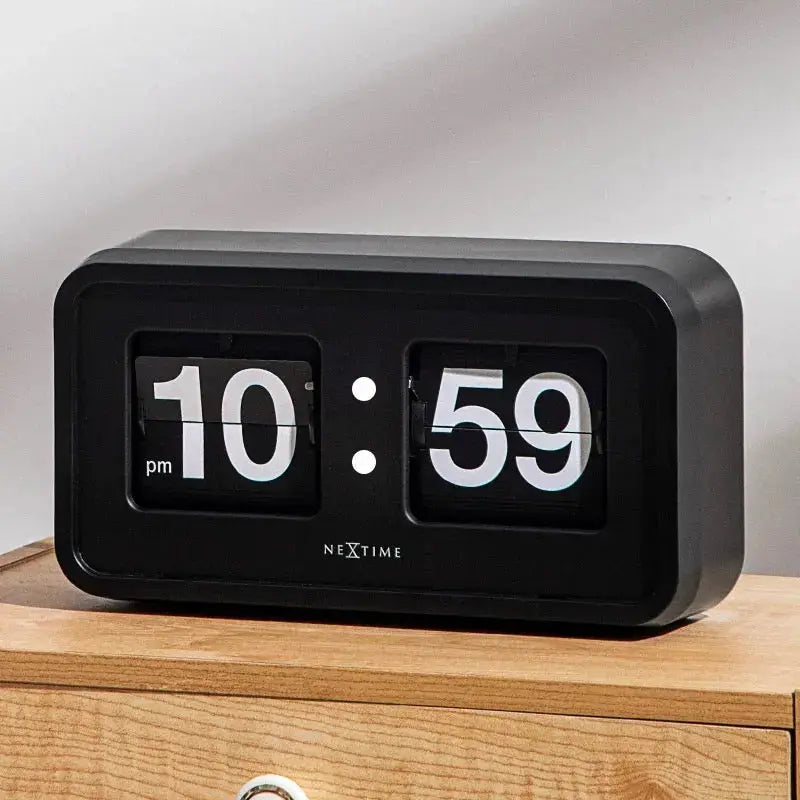 NeXtime Modern Flip Desk Clock (2025 Edition) Time Will Flip