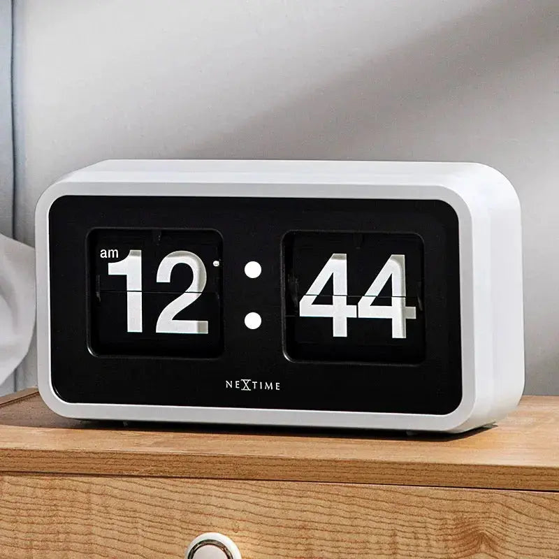 NeXtime Modern Flip Desk Clock (2025 Edition) Time Will Flip
