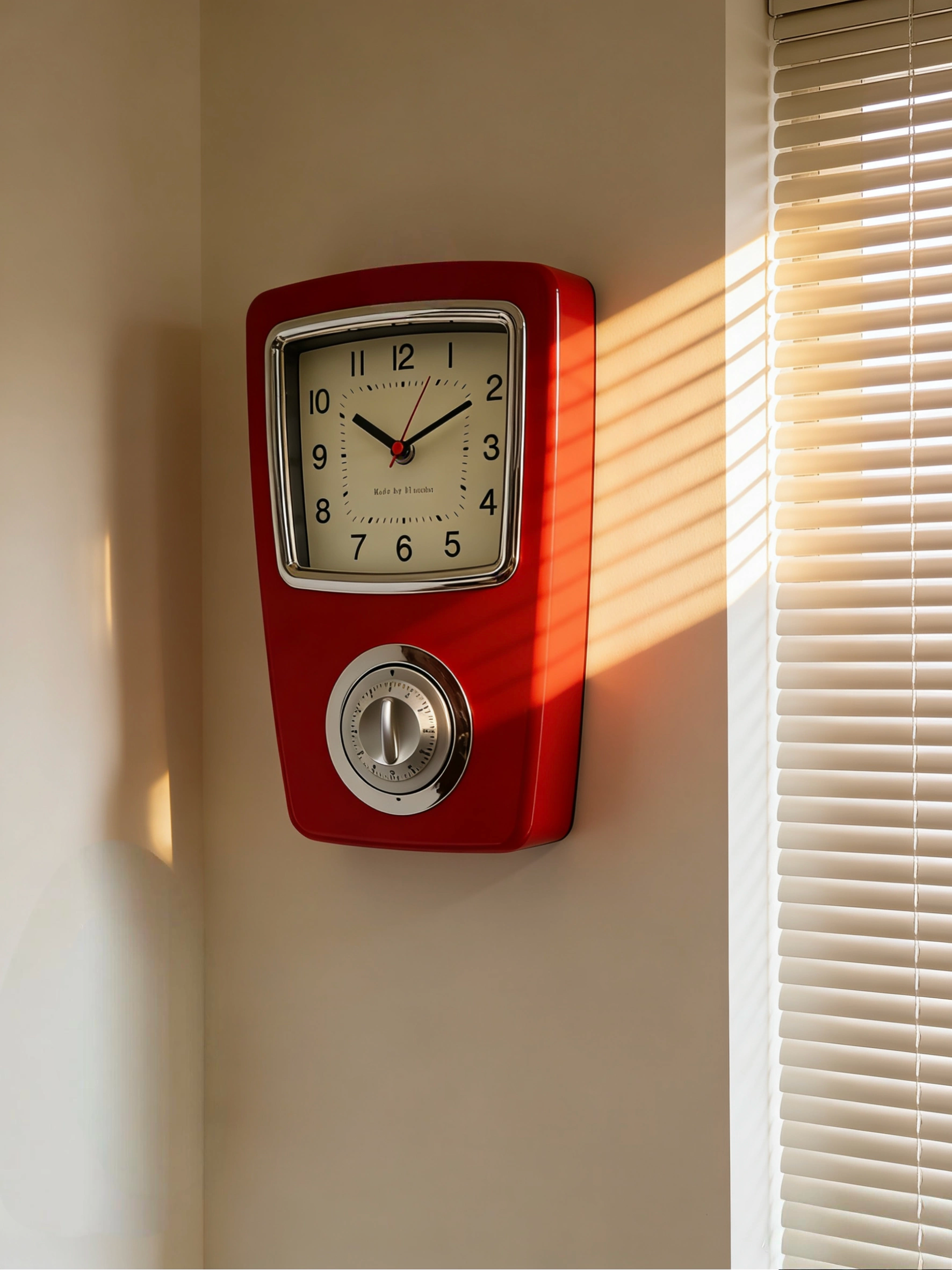 Japanese-Style Biramba Silent Iron Shell Clock Time Will Flip