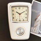 Japanese-Style Biramba Silent Iron Shell Clock Time Will Flip