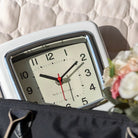 Japanese-Style Biramba Silent Iron Shell Clock Time Will Flip