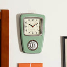 Japanese-Style Biramba Silent Iron Shell Clock Time Will Flip