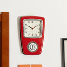 Japanese-Style Biramba Silent Iron Shell Clock Time Will Flip