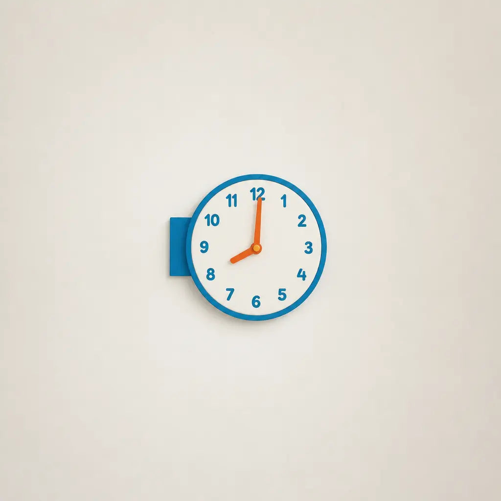 Minimalist Double-Sided Corner Wall Clock Time Will Flip