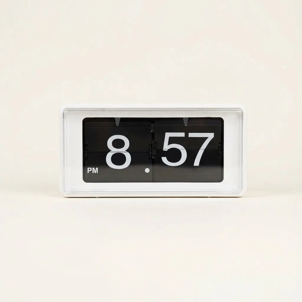 Retro Flip Desk Clock – Minimalist Tabletop Timepiece - Time Will Flip