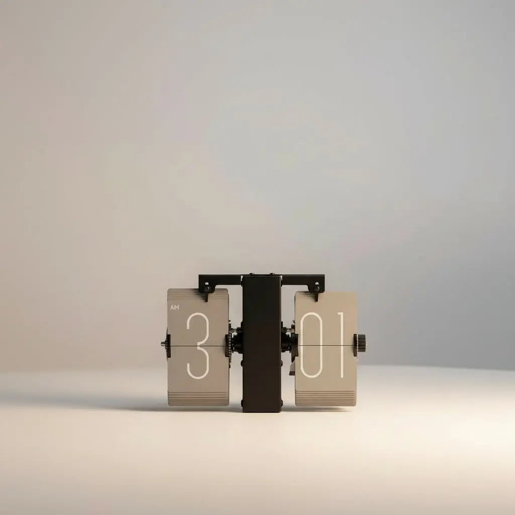Nordic Retro Mechanical Flip Clock - Time Will Flip
