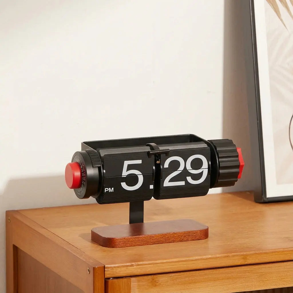 Industrial Mechanical Flip Alarm Clock - Time Will Flip