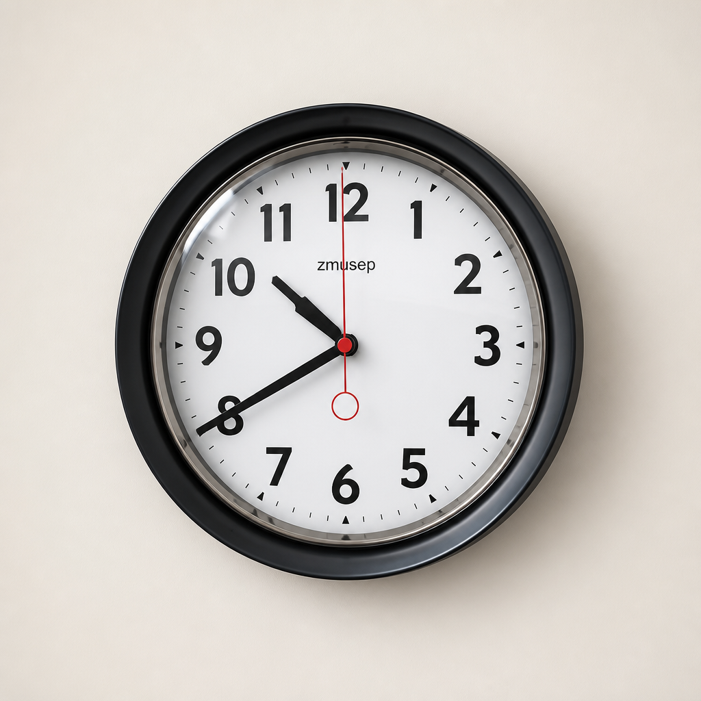 A Silent Metal Wall Clock — Domed Glass Series Time Will Flip