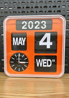 Small Fartech Wall clock AD-650 Wall Clock Fartech Orange dial / White case English 