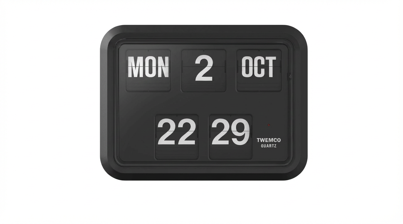 TWEMCO Calendar Wall Flip Clock BQ-17 TWEMCO